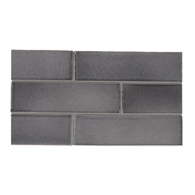 Fedora Gray Glossy Thin Brick Tiles 2 1/8×7 1/2