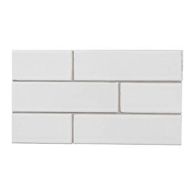 Eggshell Glossy Thin Brick Tiles 2 1/8×7 1/2