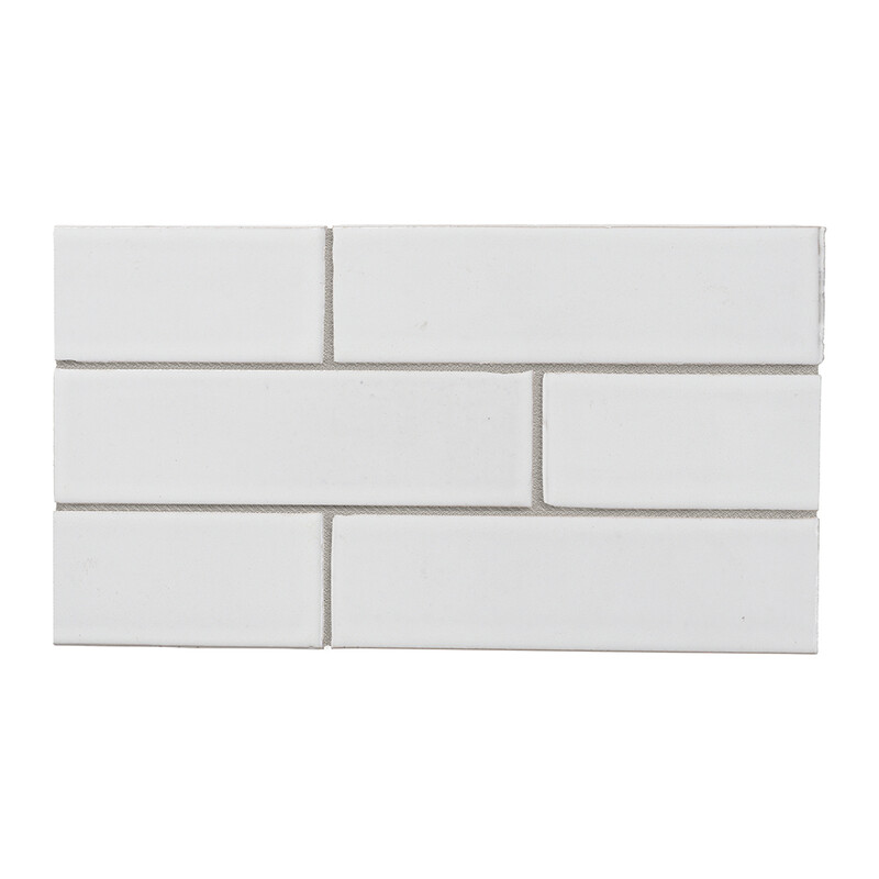 Eggshell Glossy Glazed Terracotta Tiles 2 1/8×7 1/2