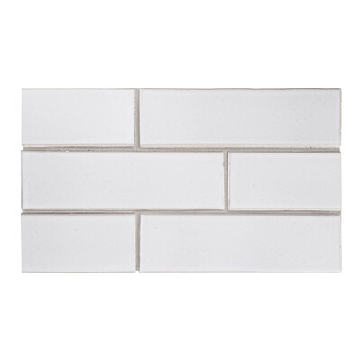 White Brick Glossy Thin Brick Tiles 2 1/8×7 1/2