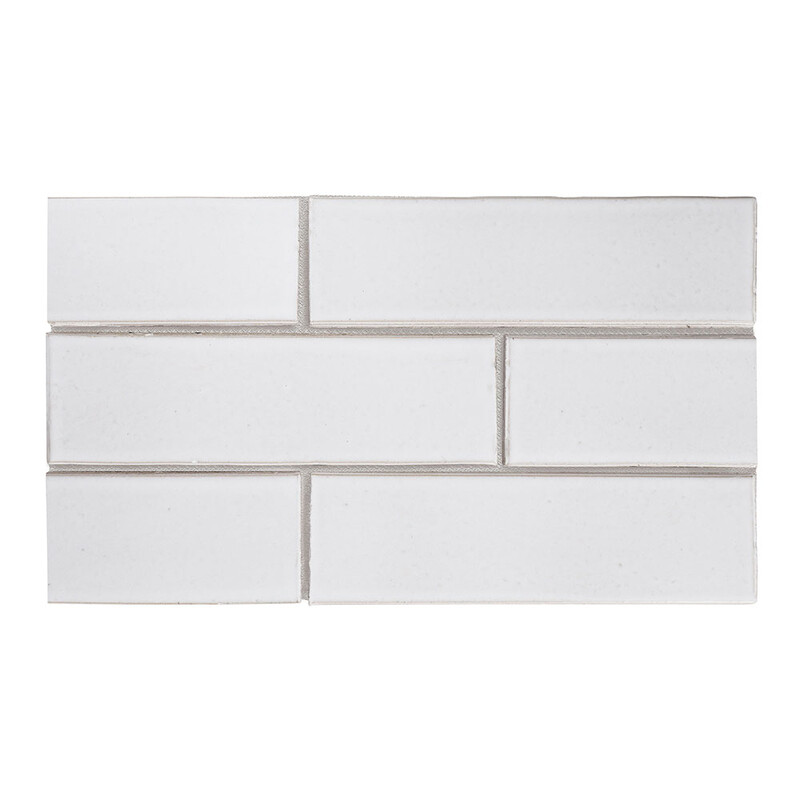 White Brick Glossy Thin Brick Tiles 2 1/8×7 1/2