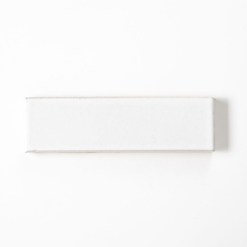 White Dust Glossy  Ceramic Tile 2 1/4×7 9/16