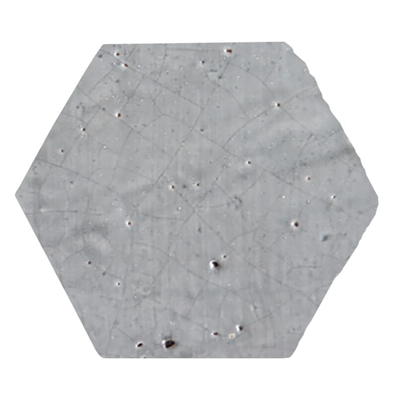 Azulejos de terracota hexagonales esmaltados en color carbón de 6×6