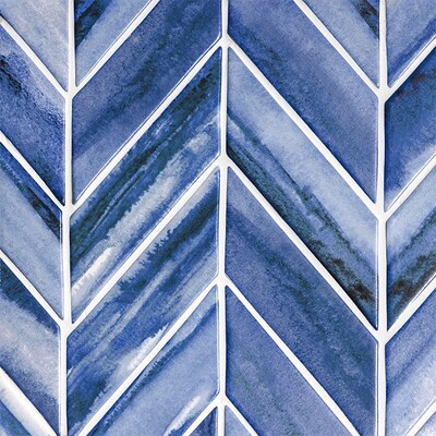 Mist Matte Chevron Ceramic Tile 2x6