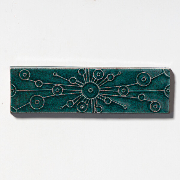 Aquamarine Glossy Stellar Glazed Terracotta Accent Tiles 2 1/4×7 7/8