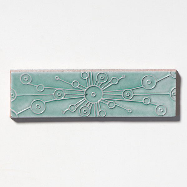 Sage Glossy Stellar Glazed Terracotta Accent Tiles 2 1/4×7 7/8