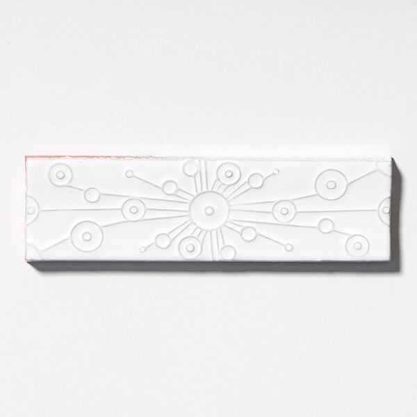 Royal White Glossy Stellar Terracotta Accent Tiles 2 1/4×7 7/8