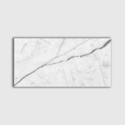 Italian Carrara Polished Marble Tile 2 3/4x5 1/2