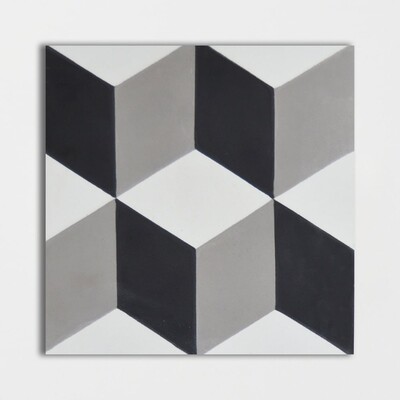 Handmade Ingot Honed Cement Tile 8x8