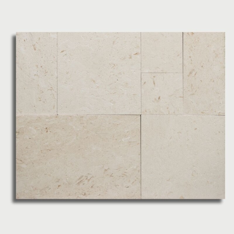 Myra Shellstone Brushed French Pattern Limestone Pavers French Pattern