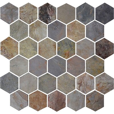 Kund Natural Cleft Beehive Slate Mosaic 12x12