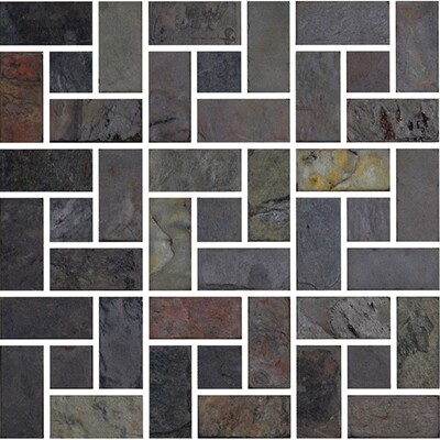 Kund Natural Cleft S Pattern Slate Mosaic 12x12