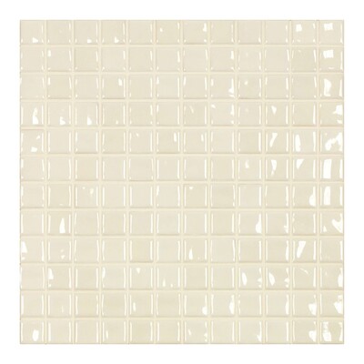 Mosaico de porcelana Creme Glossy 1x1 9 1/16x9 1/16