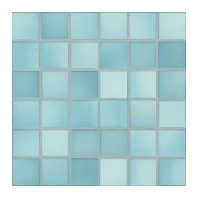 Light Blue Glazed 1x1 Porcelain Mosaic 9 1/16x9 1/16