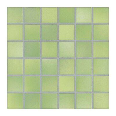 Lime Green Glazed 1x1 Porcelain Mosaic 9 1/16x9 1/16