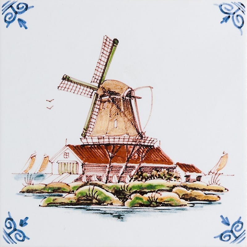 Farmstead Glazed Delft Ceramic Tiles 6×6