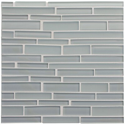 Nebbia Gloss/matte Interlocking Slides Glass Mosaics 12×12