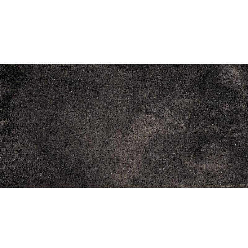 Weathered Black Matte  Concrete Look Porcelain Tiles 12×24
