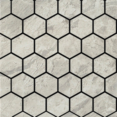 Carrara Blu Semi Gloss Hexagon 2x2 Porcelain Mosaic 12x12
