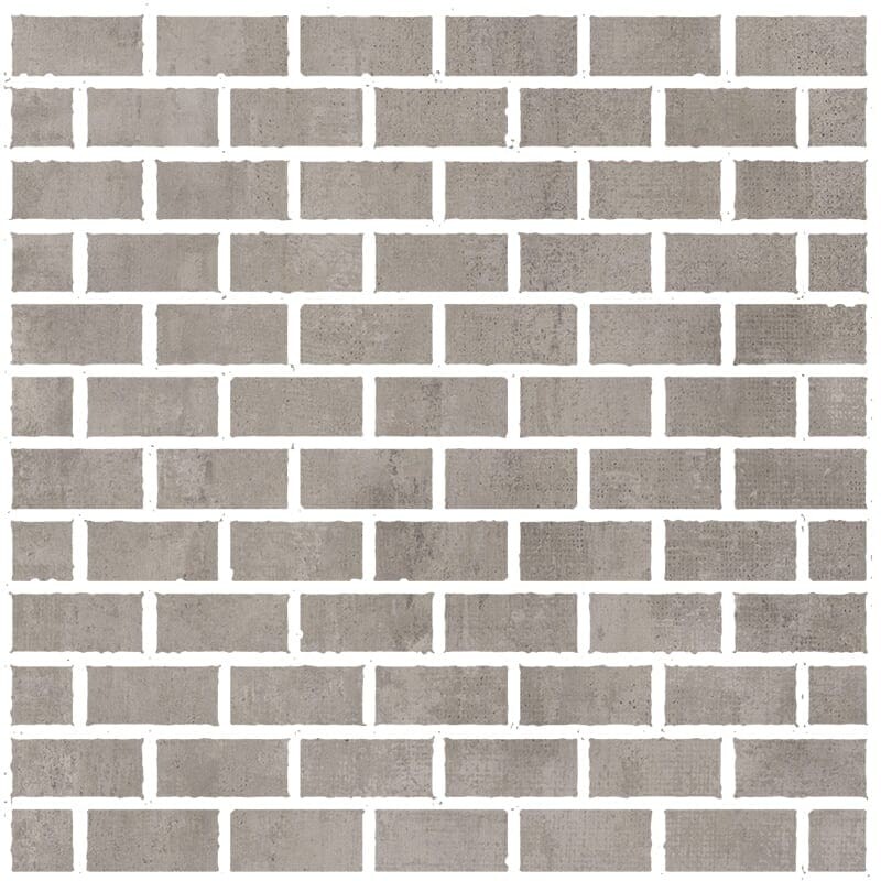 Runway Fog Honed 1×2 Concrete Look Porcelain Mosaics 12×12