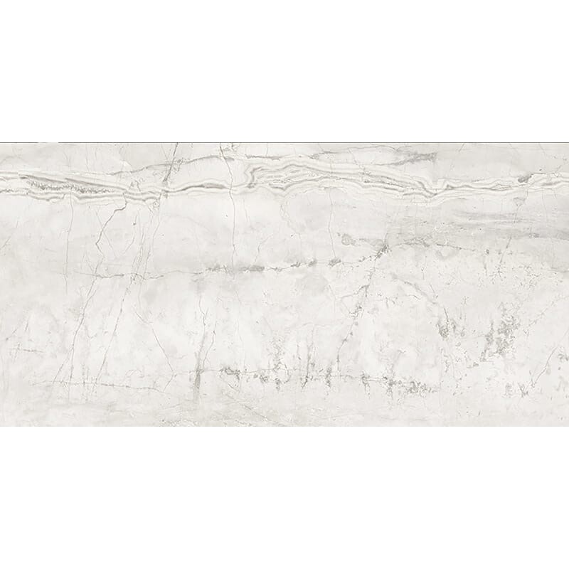 Azulejos de porcelana con aspecto de mármol blanco romano pulido de 24×48