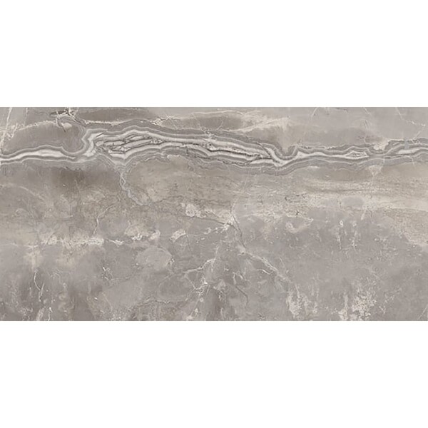 Romano Greige Polished Marble Look Porcelain Tiles 12×24