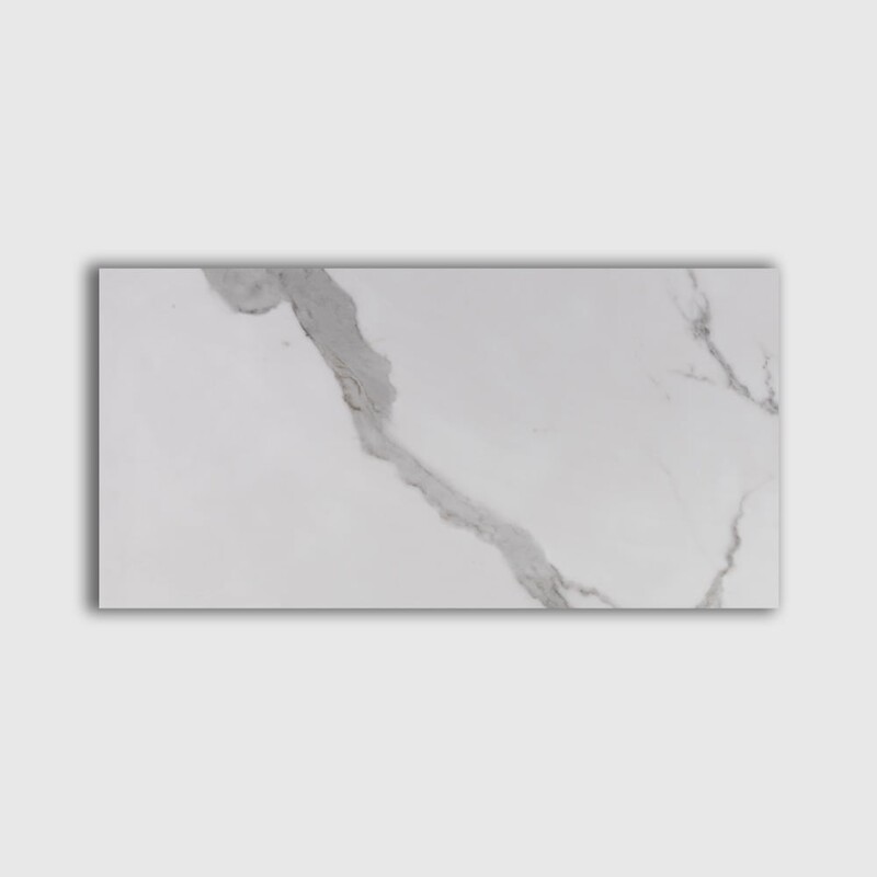 Calacatta Bright Matte  Marble Look Porcelain Tiles 12×24