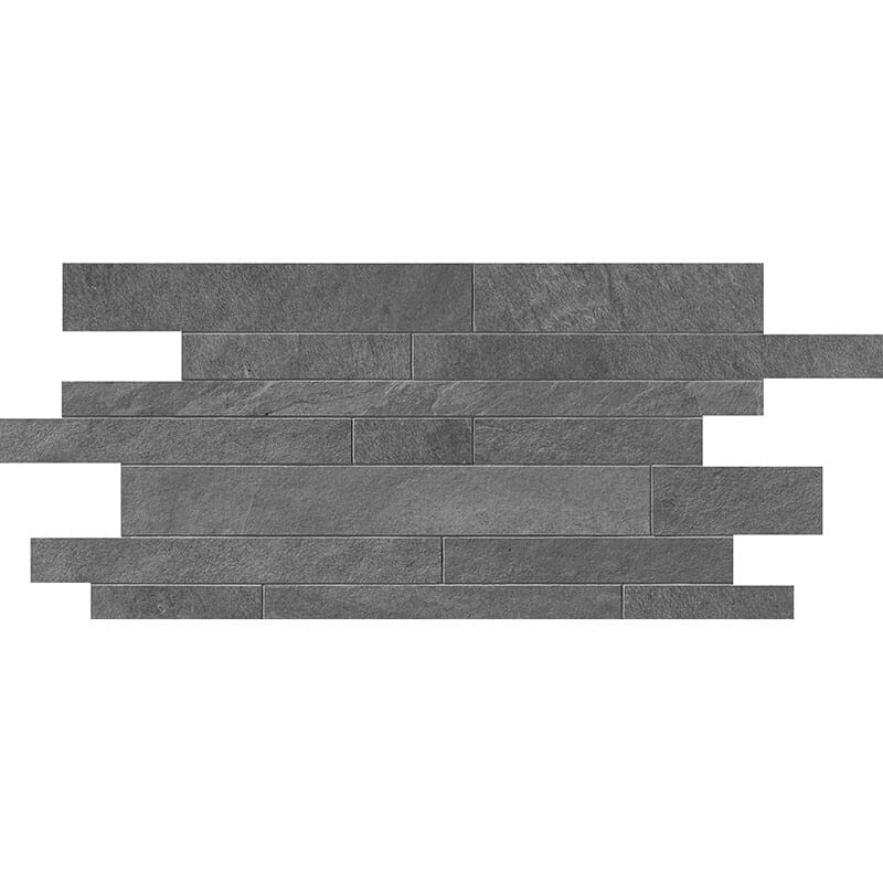 Gray Flow Matte Muretto Stone Look Porcelain Mosaics 12×24