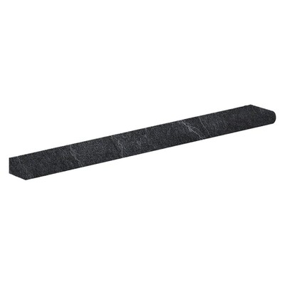 Dark Flow Matte Bullnose Stone Look Porcelain Moldings 4×24