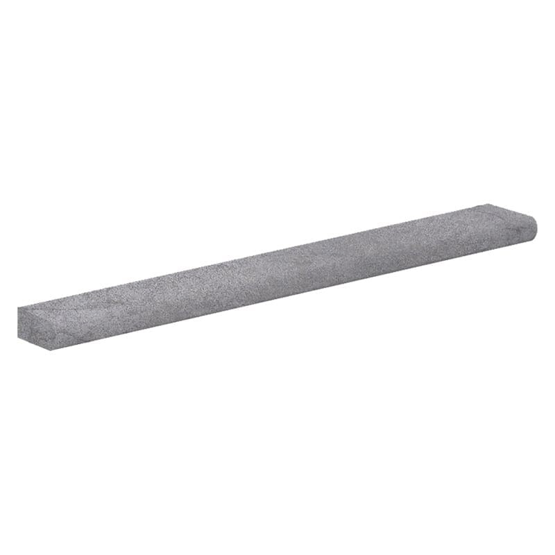 Molduras de porcelana con efecto piedra redondeado mate de flujo plateado de 4 x 24 pulgadas