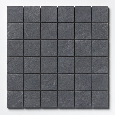 Gray Flow Matte 2×2 Stone Look Porcelain Mosaics 12×12