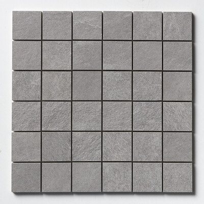 Silver Flow Matte 2×2 Stone Look Porcelain Mosaics 12×12