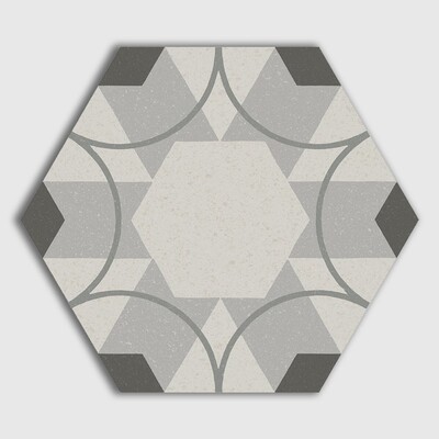 Tartan Glaucous Matte Encaustic Cement Porcelain Tile 10x8 1/2