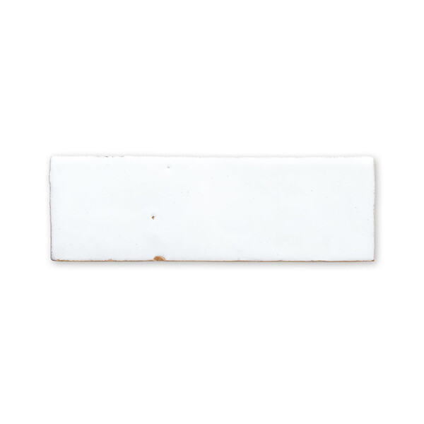 Blanc Niege Glossy Subway Zellige Tiles 2×6
