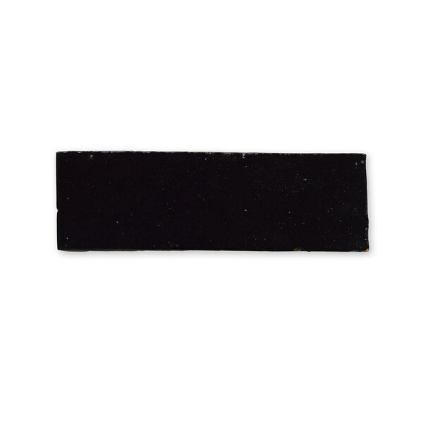 Noir Glossy Subway Zellige Tiles 2×6