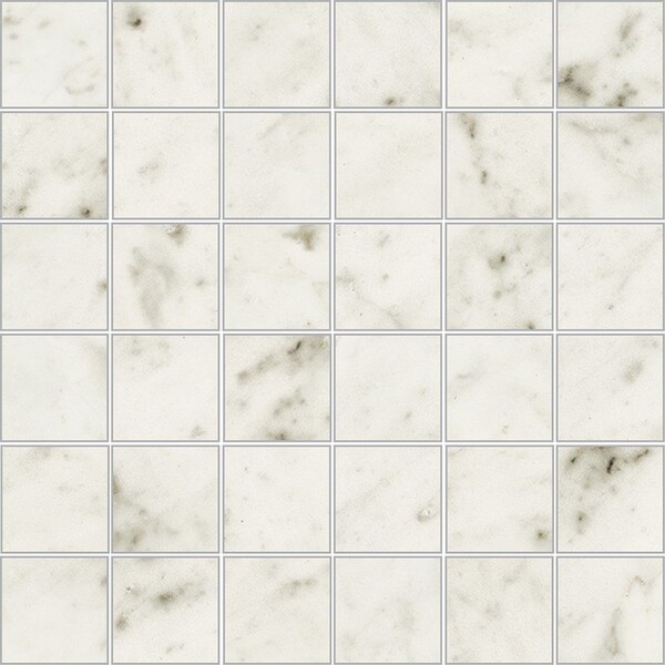 Carrara Blanco Natural 2×2 Marble Look Porcelain Mosaics 12×12