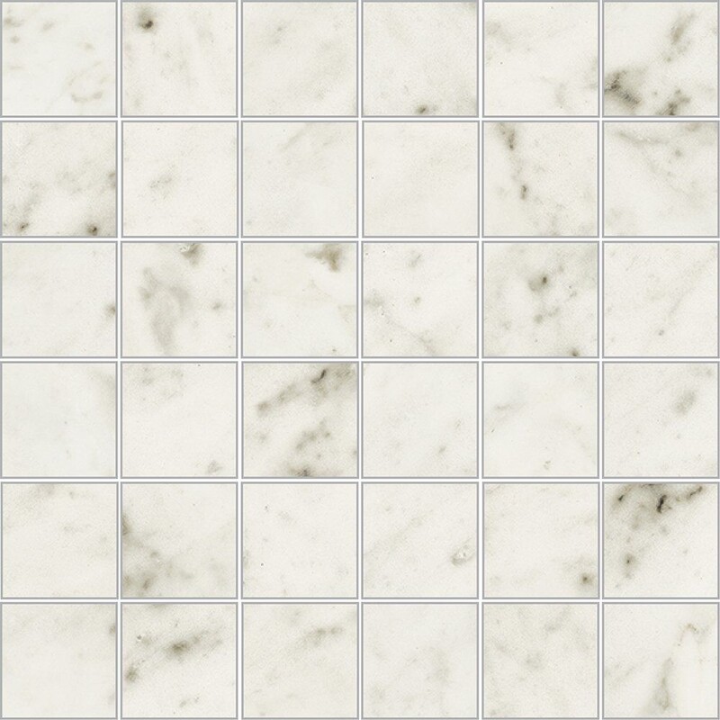 Mosaicos de porcelana Carrara Blanco Natural 2x2 con aspecto de mármol 12x12