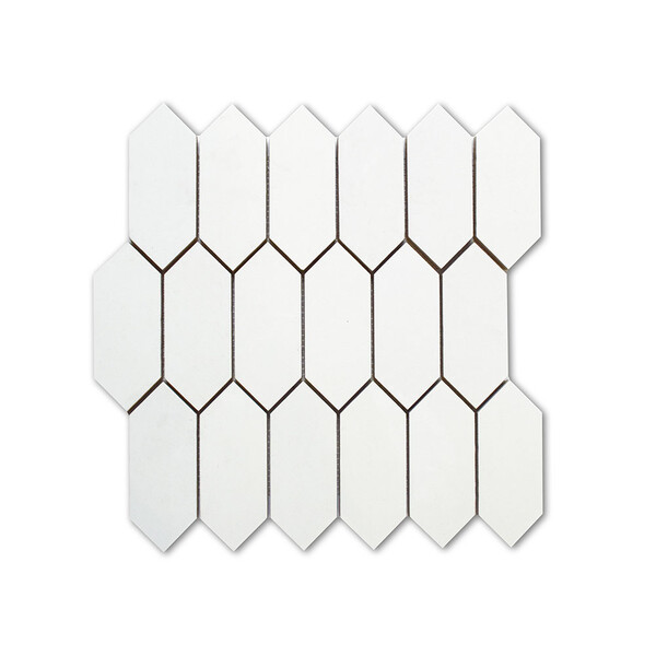 Arctic Style Polished Picket Porcelain Mosaics 12 3/10×12 7/10