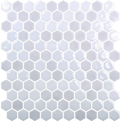 Cloud Polished Hexagon Glass Mosaic 11 3/4x11 1/2