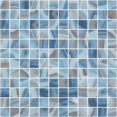 Tourmaline Blend Anti Slip 1x1 Glass Mosaic 12x12
