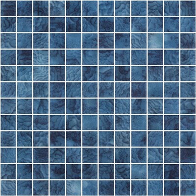 Arrecife Azul Antideslizante 1x1 Mosaico de Vidrio 12x12