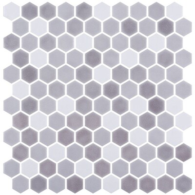 Mosaico de vidrio hexagonal bruñido Anchor 11 3/4x11 1/2