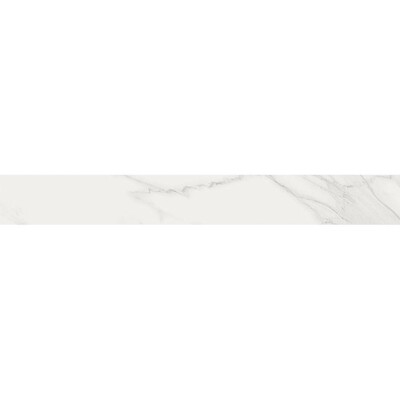 Blanco Molduras de Porcelana Apomazada Battiscopa Aspecto Mármol 3x24