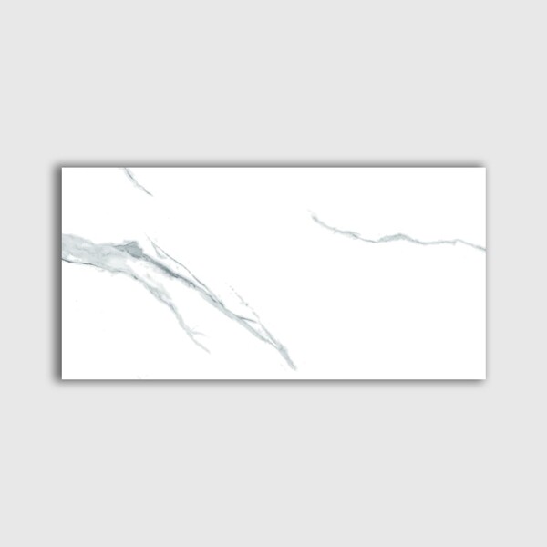 Baldosas de porcelana Estatuario con aspecto de mármol pulido, 12×24