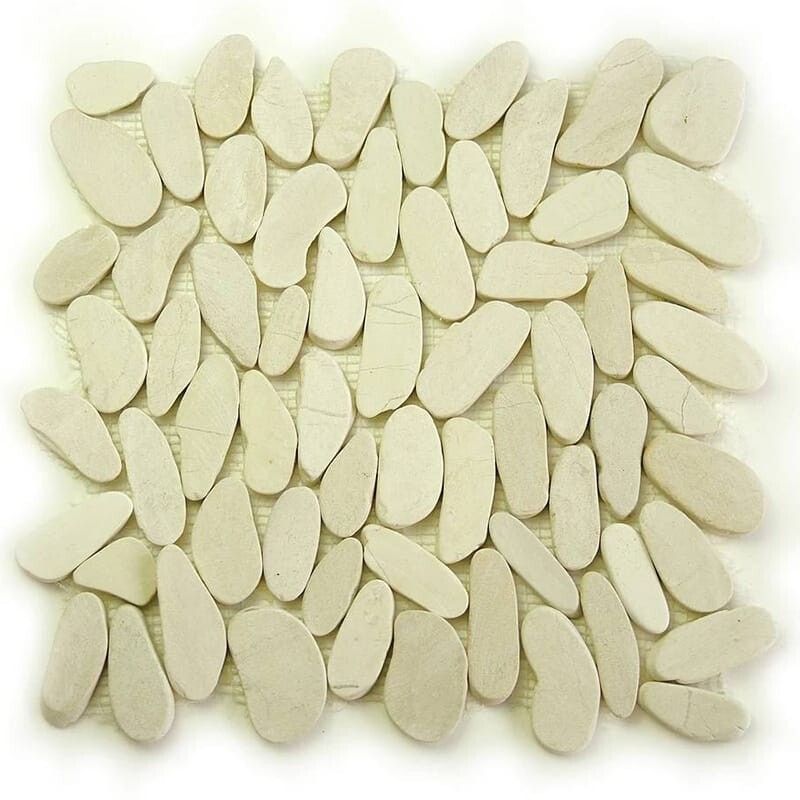 Island White Natural Pebble Mosaics 12×12