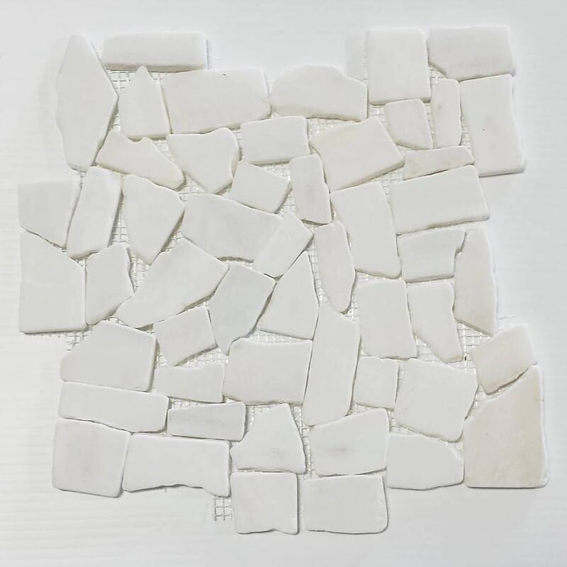 Mink White Natural Pebble Mosaics 12×12