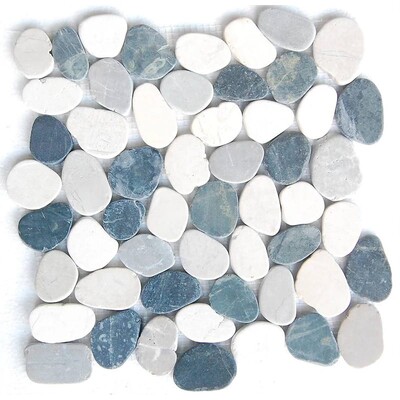 Silver Quartz Natural Pebble Mosaic 12x12