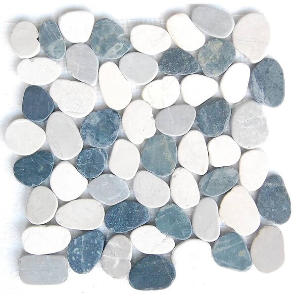 Silver Quartz Natural Pebble Mosaics 12×12