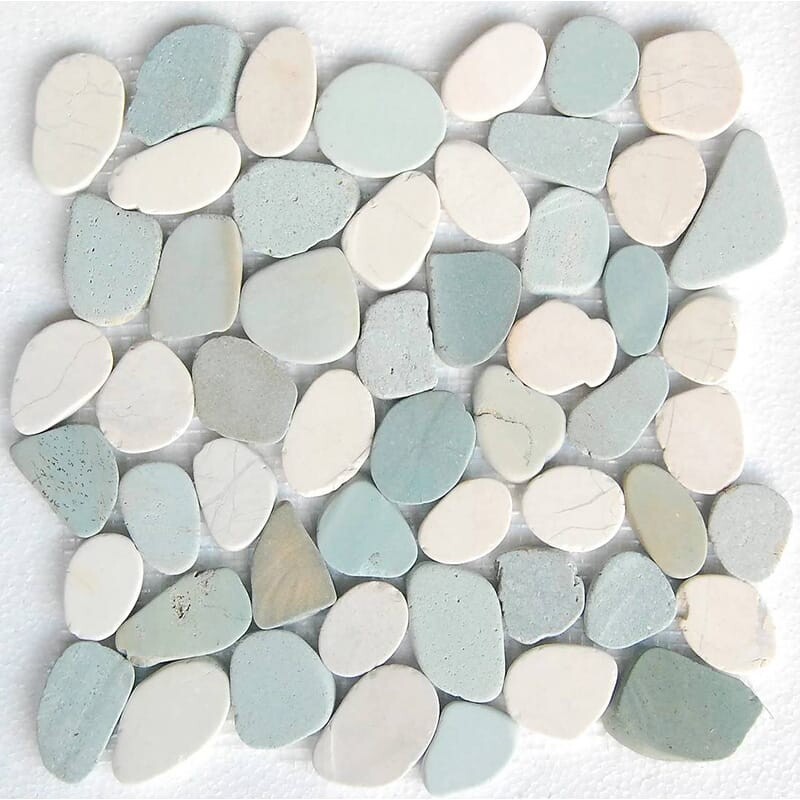 Sky Green Natural Pebble Stone Pebble Mosaics 12×12