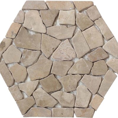 Flat Capucino Natural Pebble Mosaic 9 7/8x11 7/8